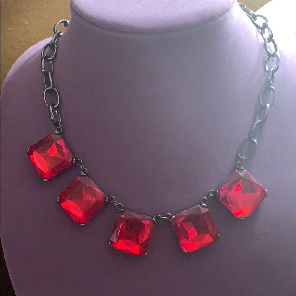 Red Rhinestone necklace